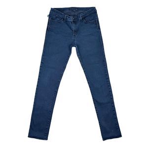 Rock & Republic Berlin Dark Blue Studded Skinny Jeans - Size 14